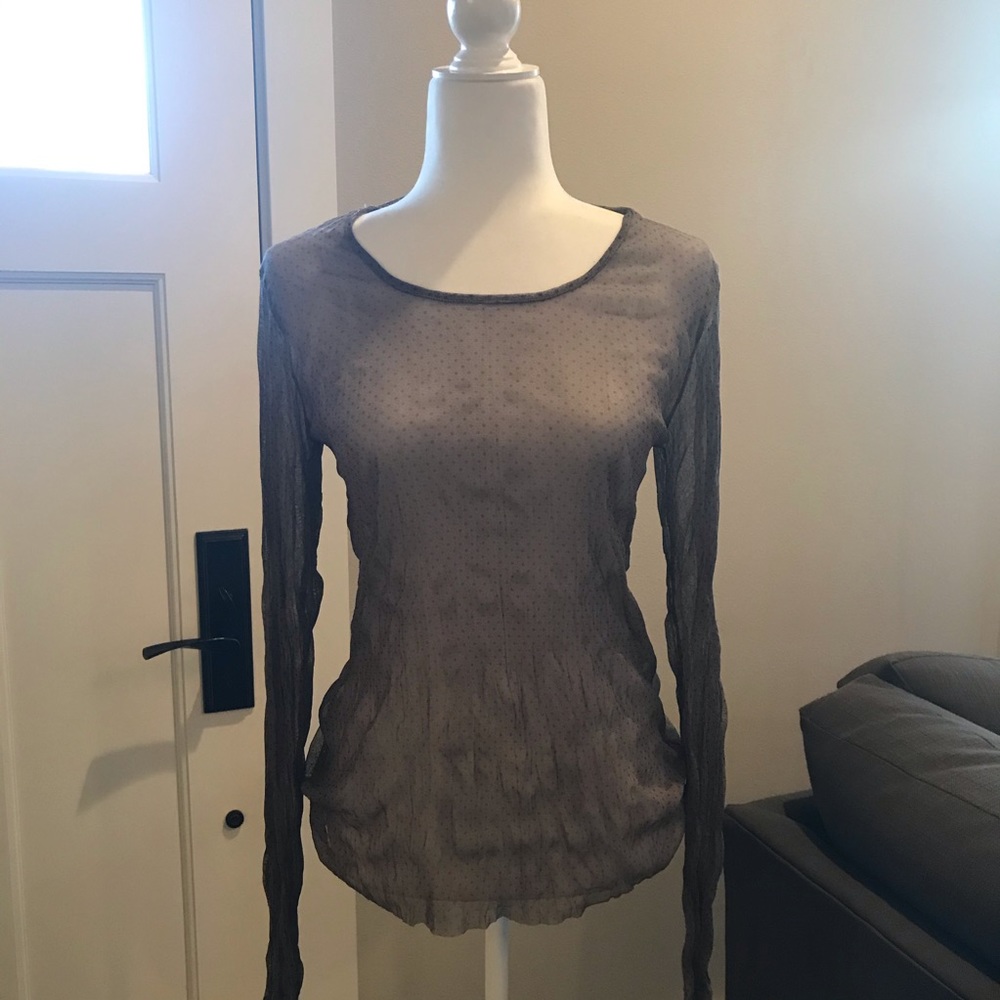 Long sleeve sheer top